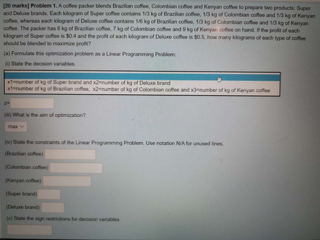 (c) Use graphical sensitivity analysis to show