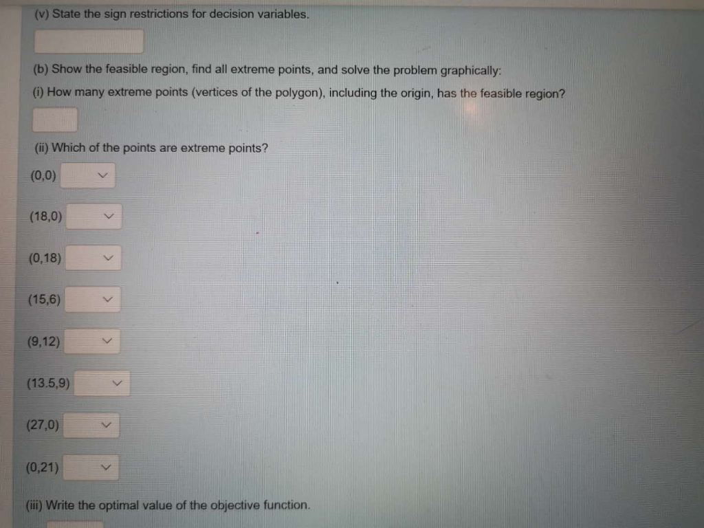 (c) Use graphical sensitivity analysis to show