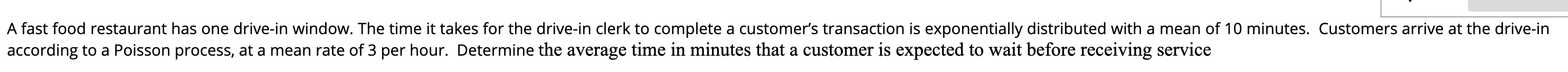 A fast food restaurant has one drive-in window.