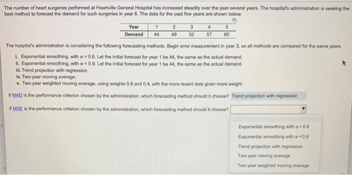 The number of heart surgeries performed at