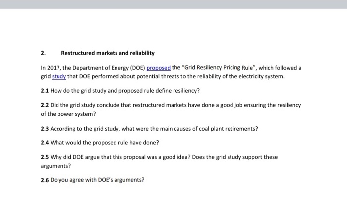 2. Restructured markets and reliability In 2017,