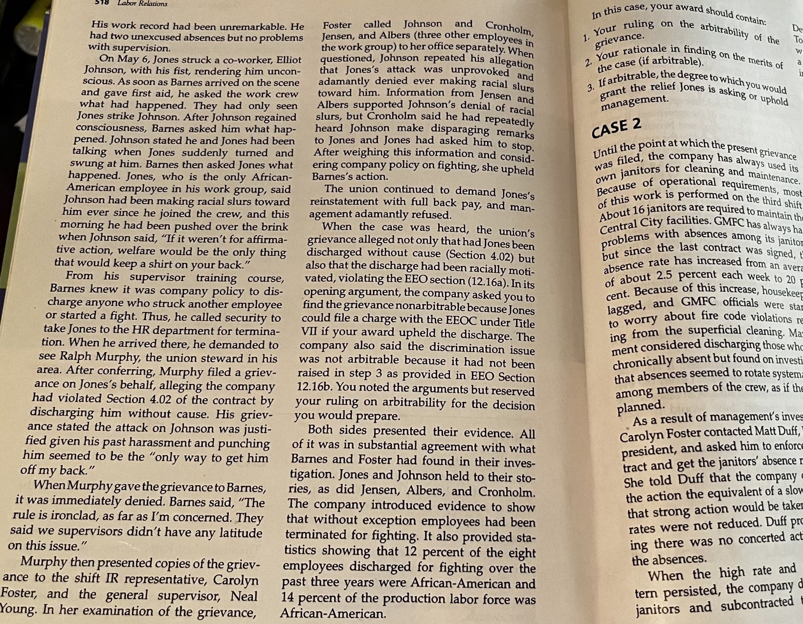 Case 1: George Jones was a level 1 assembler in