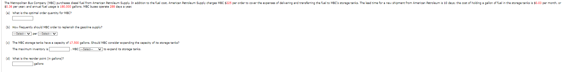 (B) Mer year; and annual fuel usage is 180,000