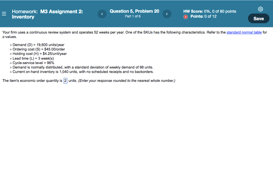 1.) the items economic order quantity is ______