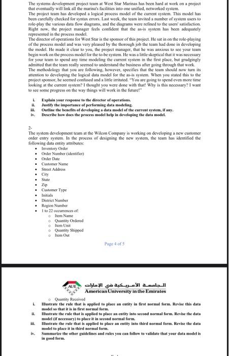 The systems development project team at West Star