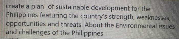 SWOT ANALYSIS ABOUT ENVIRONMENTAL ISSUES AND