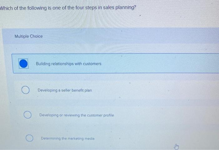 Which of the following is one of the four steps