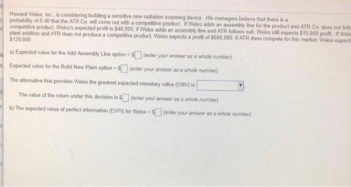 computer typing please Howard Weiss, Inc. is