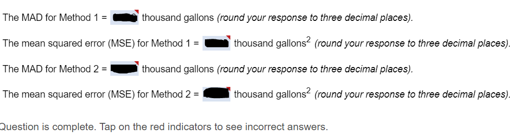 Following are two weekly forecasts made by two