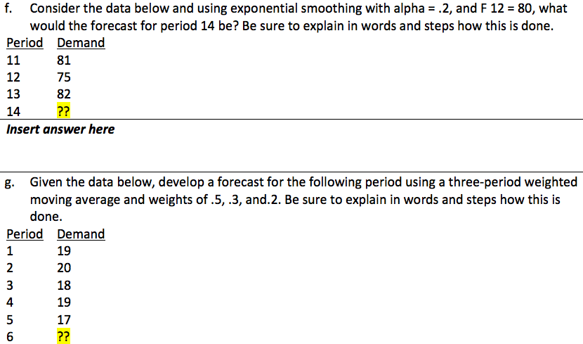 Please provide steps for each Develop a forecast