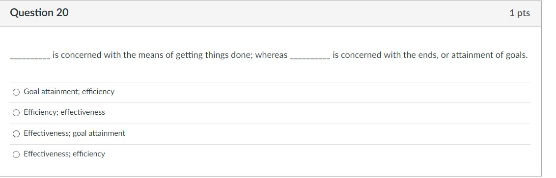 please confirm the correct answer Question 20 1