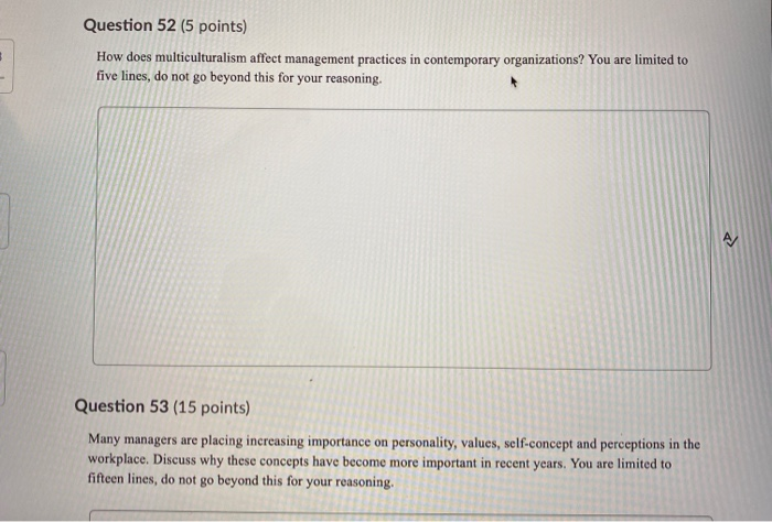 Question 52 (5 points) How does multiculturalism