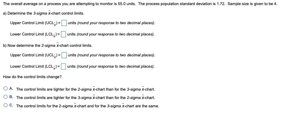 The overall average on a process you are