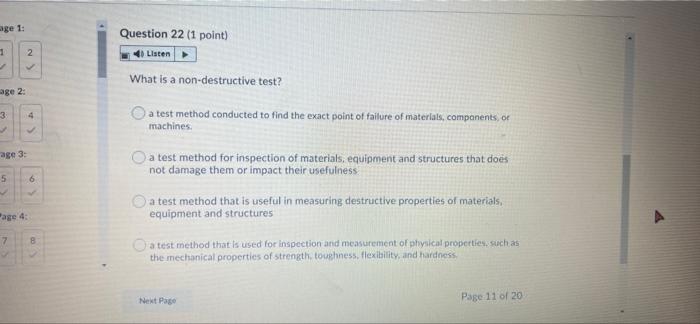 age 1: Question 22 (1 point) Listen 1 2 What is a