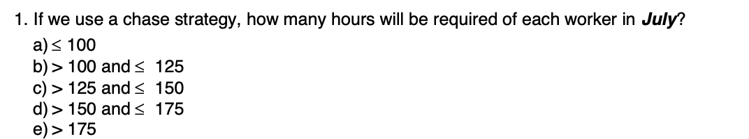 For next 3 questions consider the aggregate