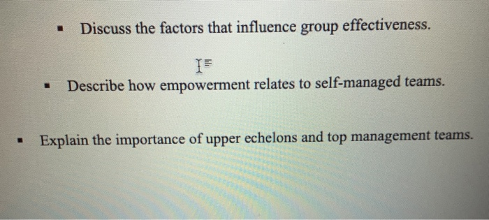 Discuss the factors that influence group