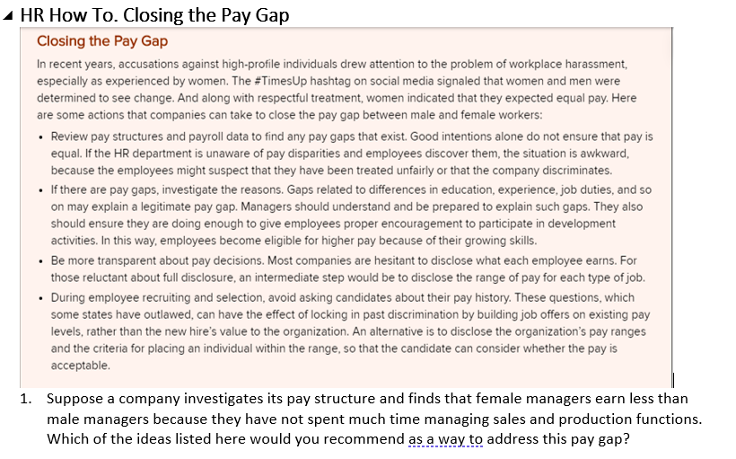 HR How To. Closing the Pay Gap Closing the Pay