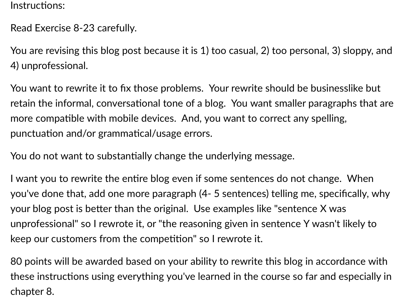 Please help, instructions are attached Read