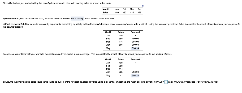 please answer part c Storrs Cycles has just