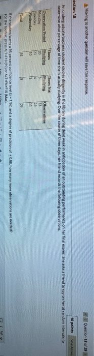 Moving to another question will save this