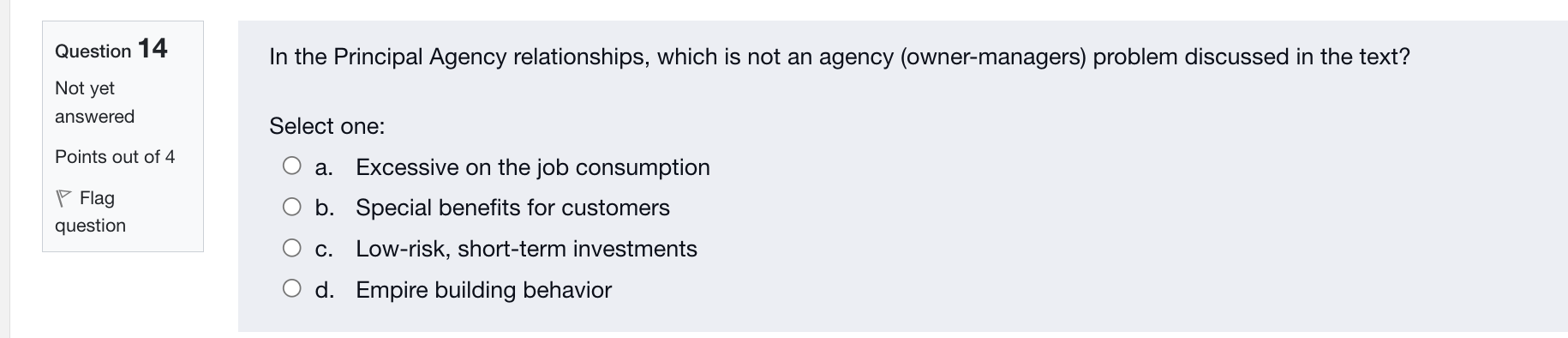 Question 16 Is it (A) True or (B) False that: