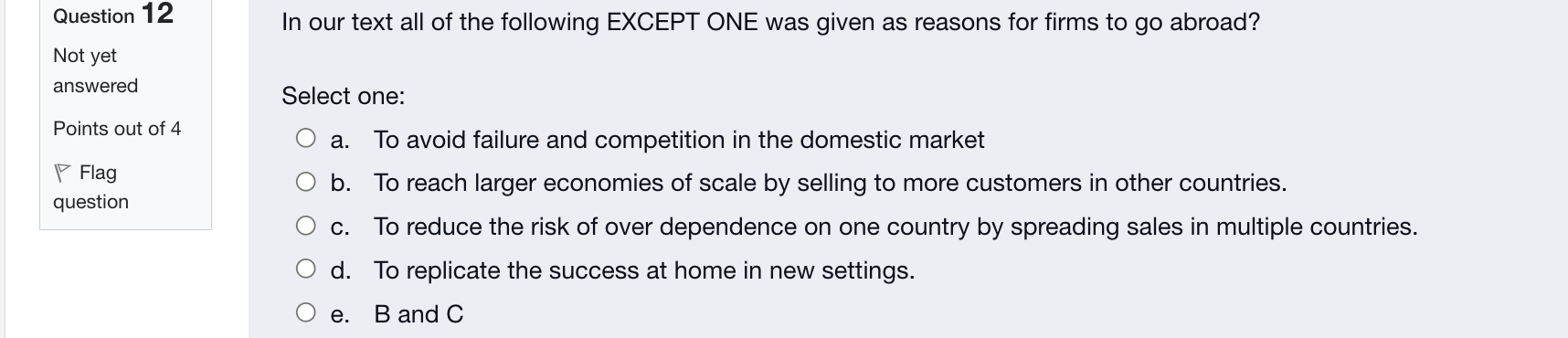 Question 16 Is it (A) True or (B) False that: