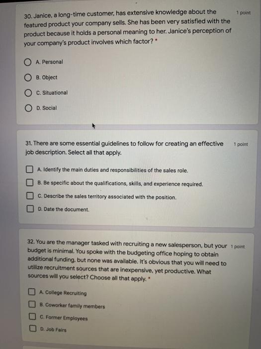 1 point 27. A sales manager may use many tools to