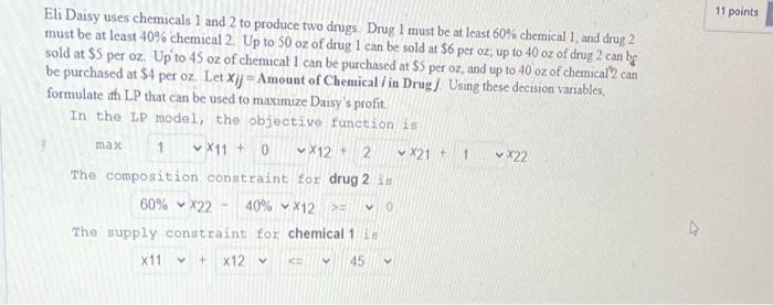 please provide and indicate the correct values
