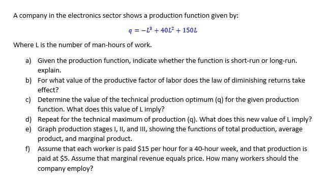 A company in the electronics sector shows a