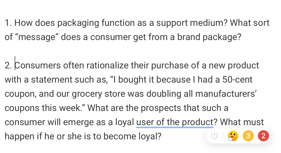 1. How does packaging function as a support