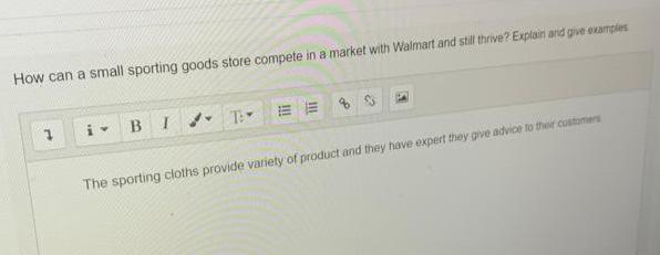 How can a small sporting goods store compete in a