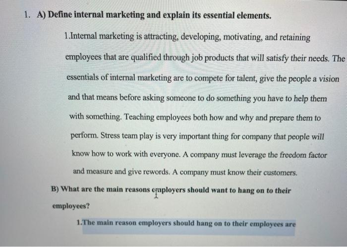 can someone help me answer B 1. A) Define