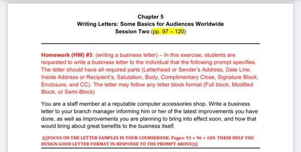 Chapter 5 Writing Letters: Some Basics for