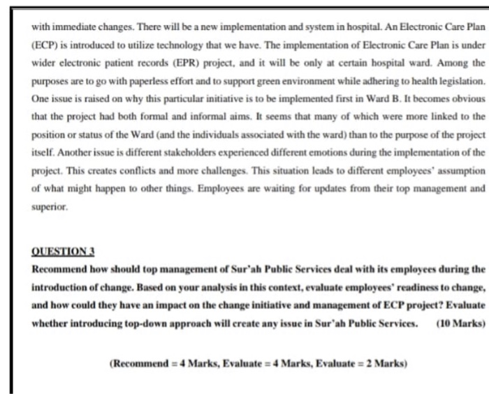 CASE STUDY 2 Read the following case study and