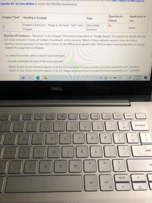 we te lo Chapter vo Web Exercise - Question #3 in