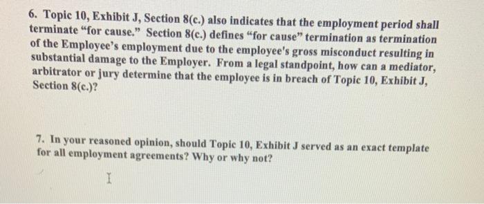 simplify answers please 6. Topic 10, Exhibit J,