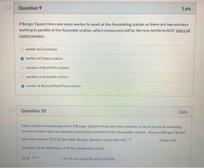 are my answers right? Question Set A You are