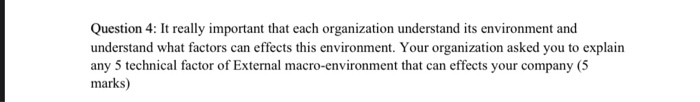 Question 4: It really important that each