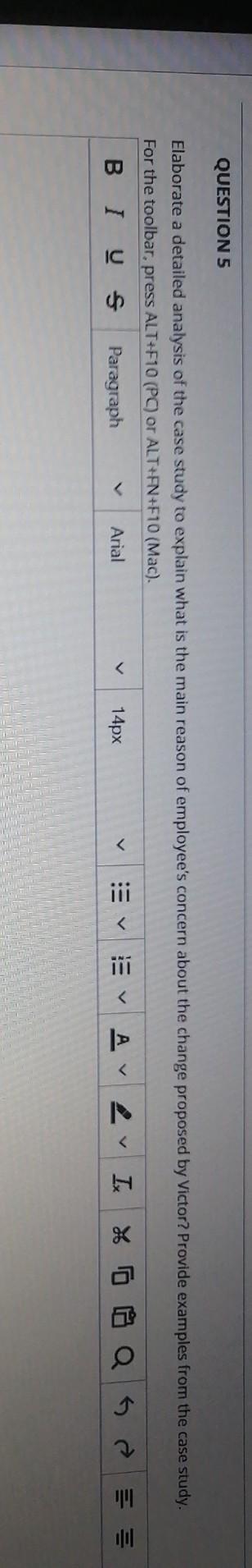 Management QUESTION 5 Elaborate a detailed