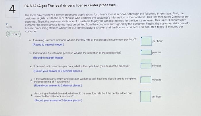 pls help asap A campus deli serves 250 customers