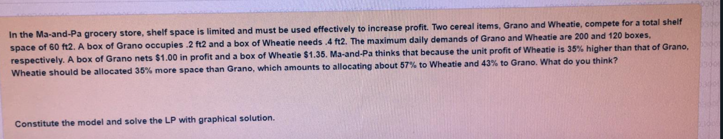 In the Ma-and-Pa grocery store, shelf space is