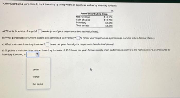 Arrow Distributing Corp. likes to track inventory
