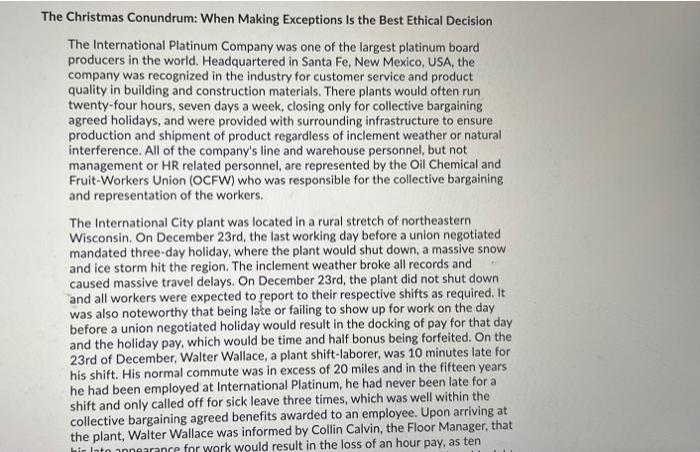 The Christmas Conundrum: When Making Exceptions
