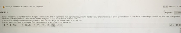 > Moving to another question will save this