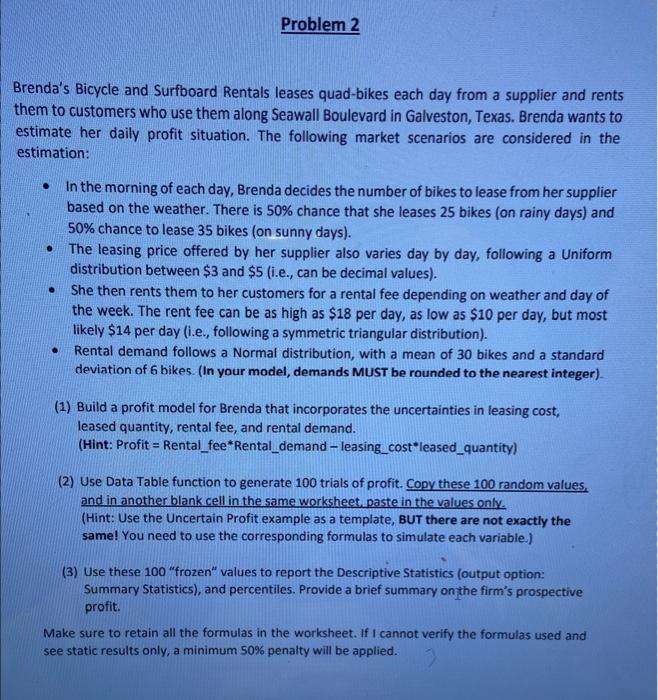 please solve in excel with fomulas visible.