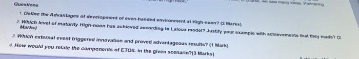 Case exercise-Answer all 3 questions Even-handed