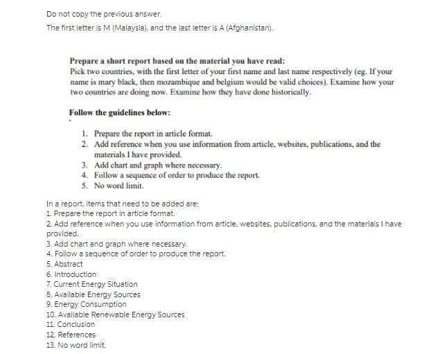 Do not copy the previous answer. The first letter