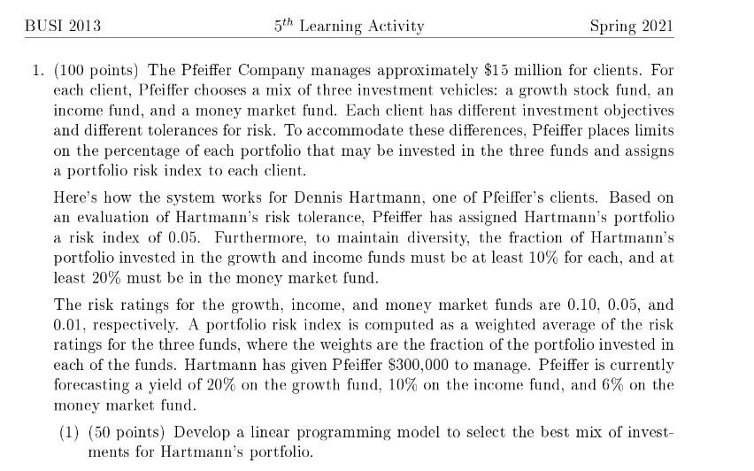 BUSI 2013 5th Learning Activity Spring 2021 1.