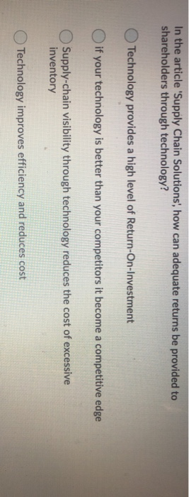 In the article 'Supply Chain Solutions', how can