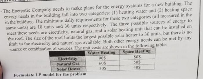 Find 1) decision variable 2) objective function